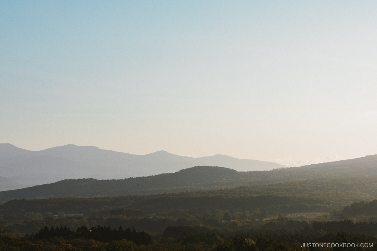 Mountains during sunrise