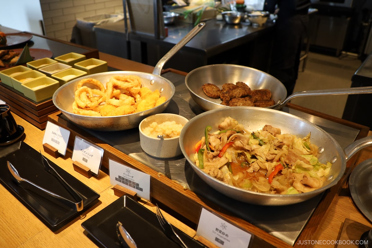 Hotel breakfast Japanese buffet