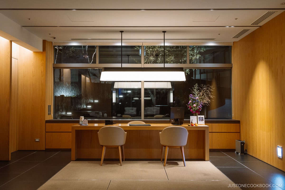 Hotel office desk