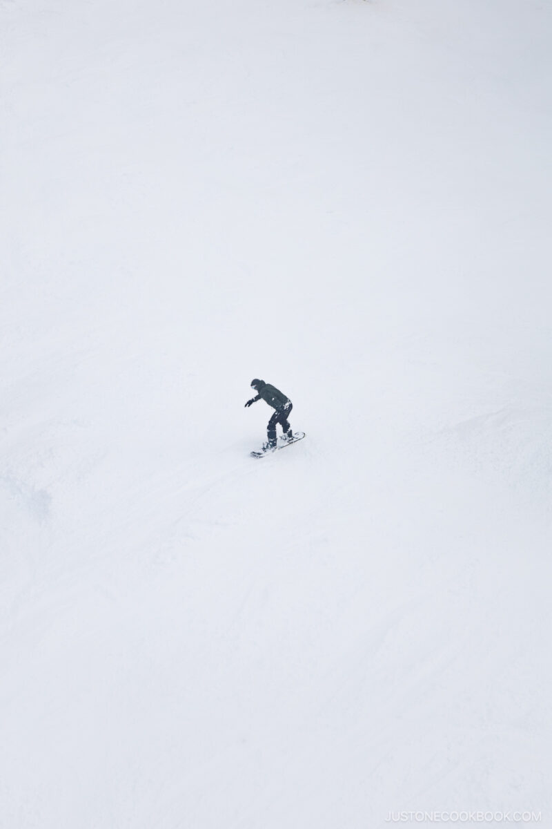 Person snowboarding