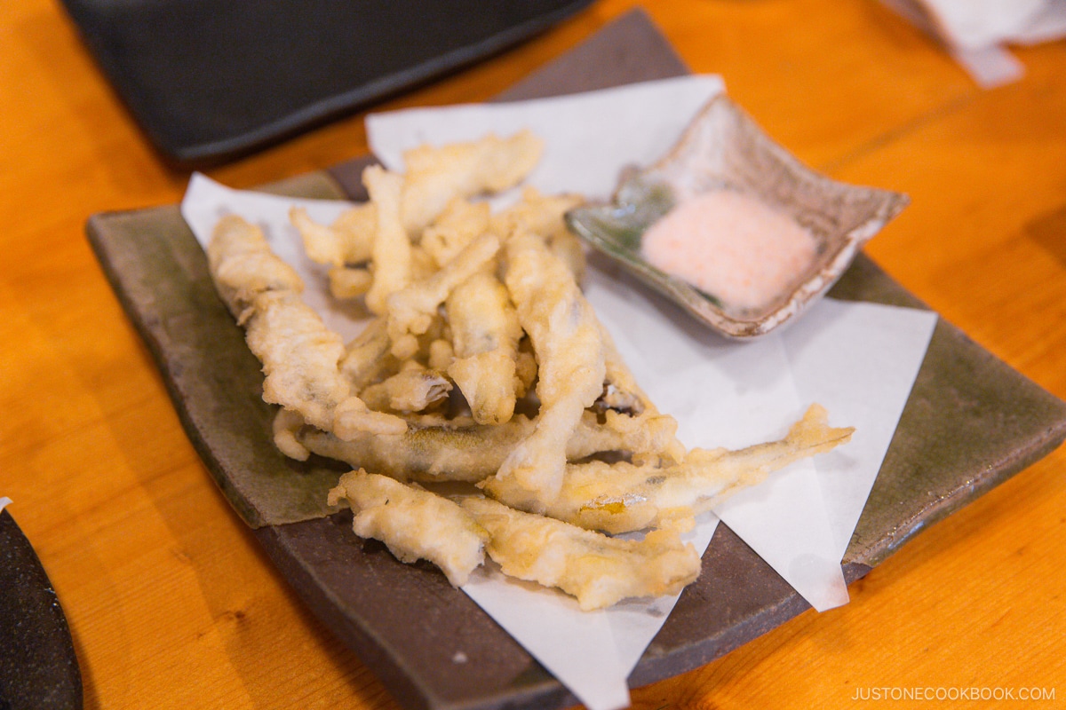 Tempura smelt fish