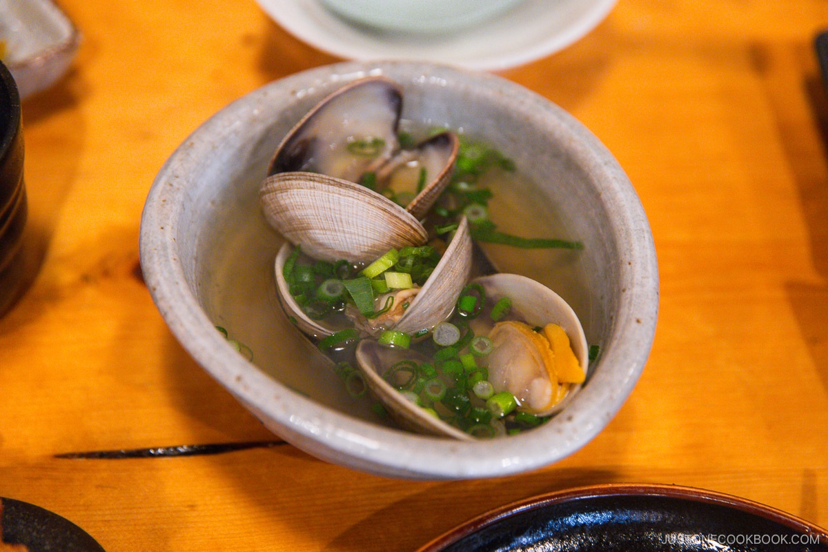 Clams in a dashi broth
