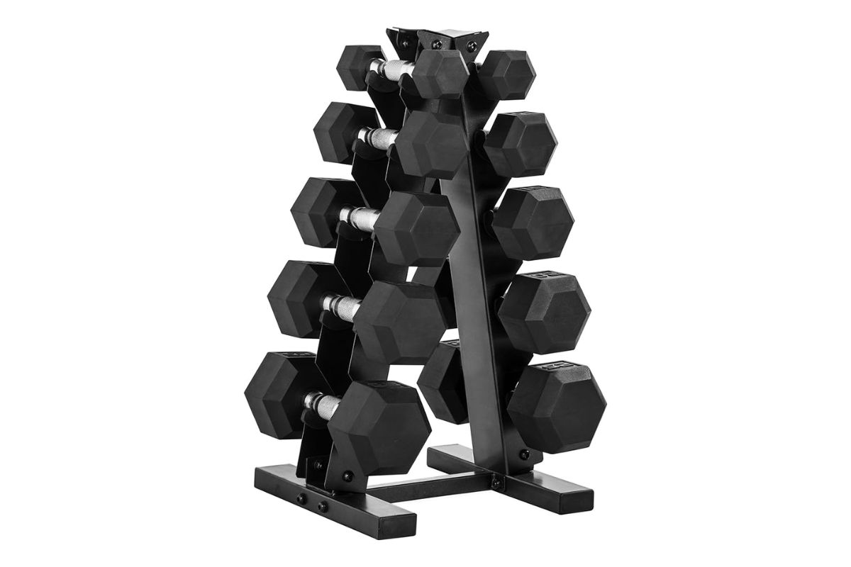 Cap Barbell 150 lb Dumbbell Set with Rack