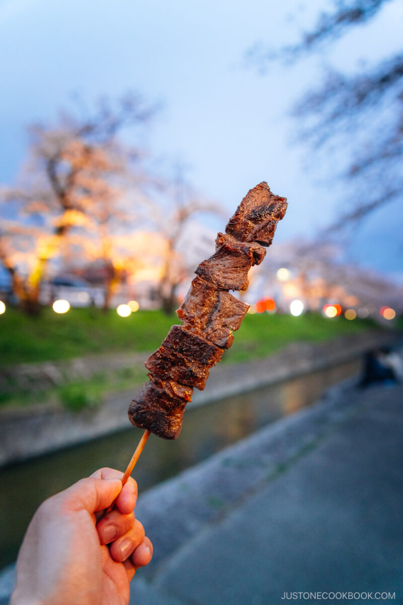 Beef yakitori