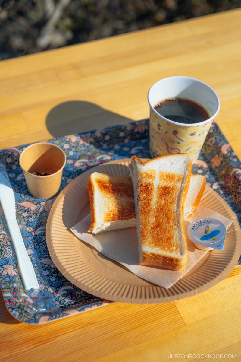 Toast and coffee morning set