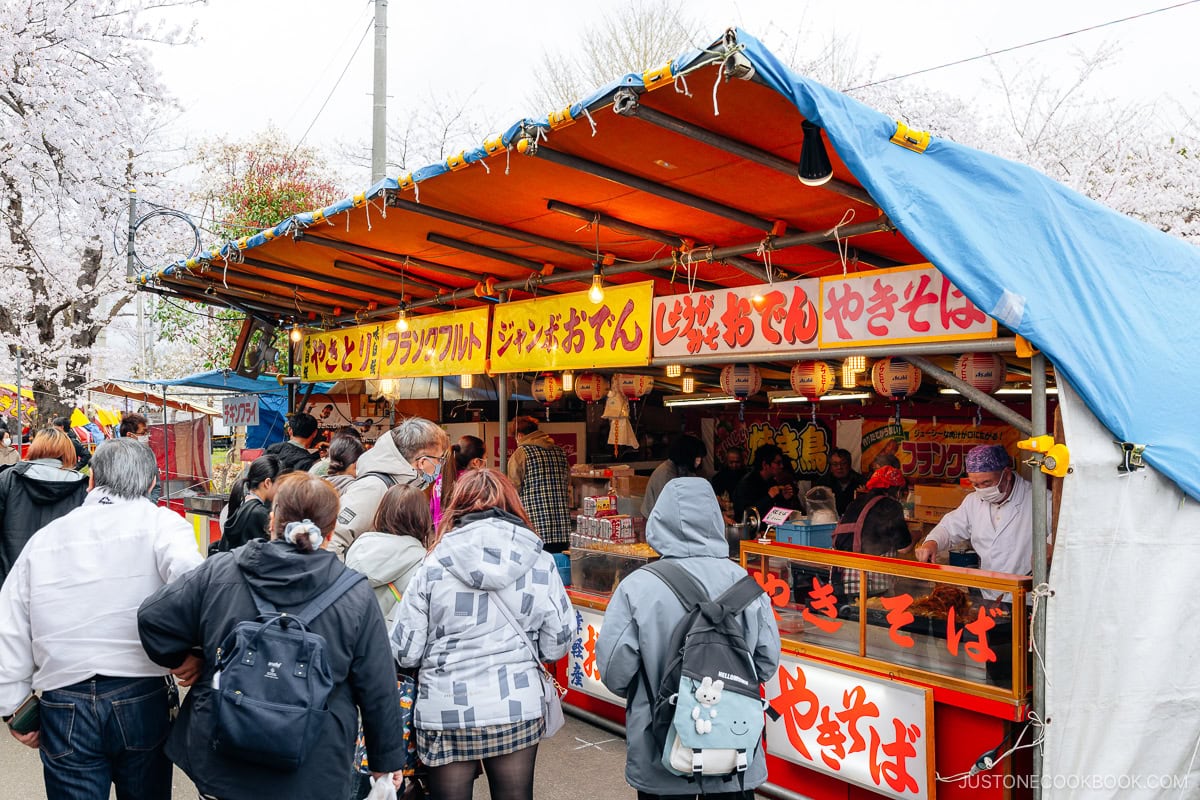 Food stalls at a festival