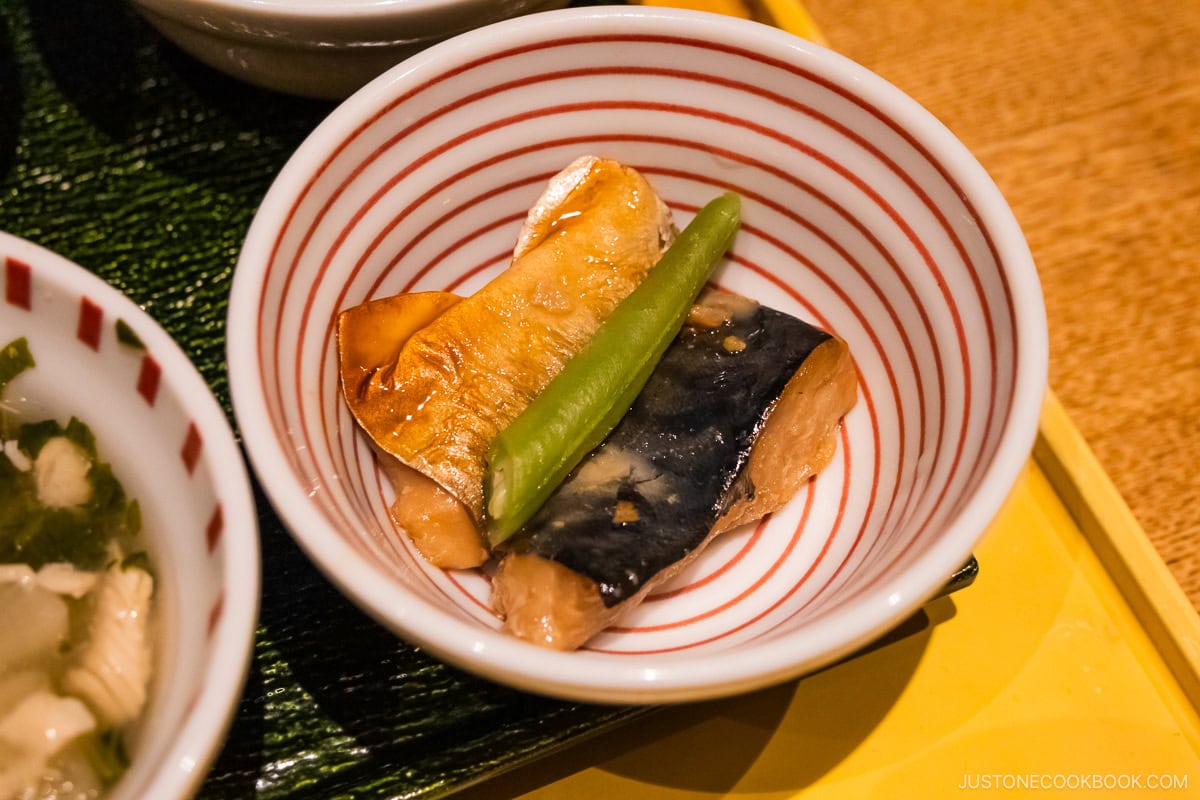 Simmered mackerel