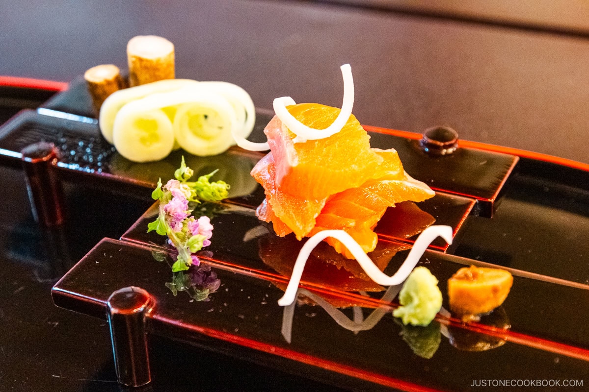 food in small dishes