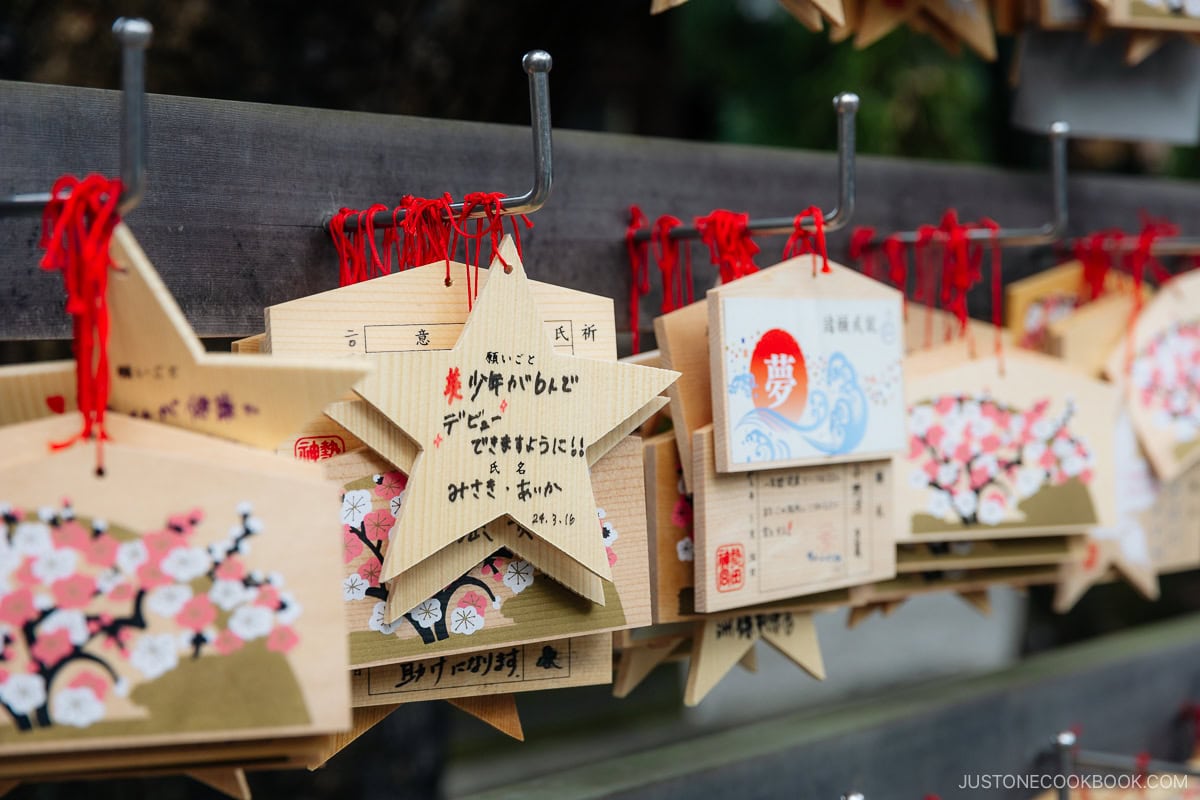 ema with words written on there for good luck
