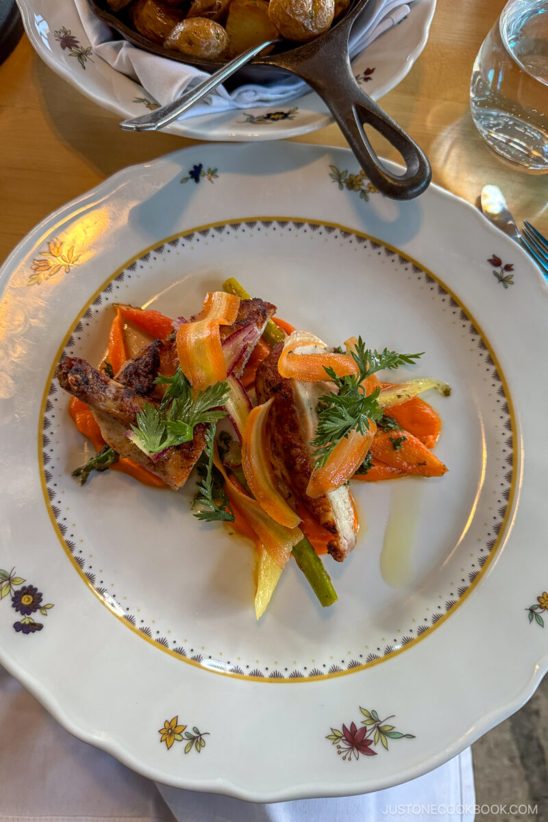 grilled veggies on a plate