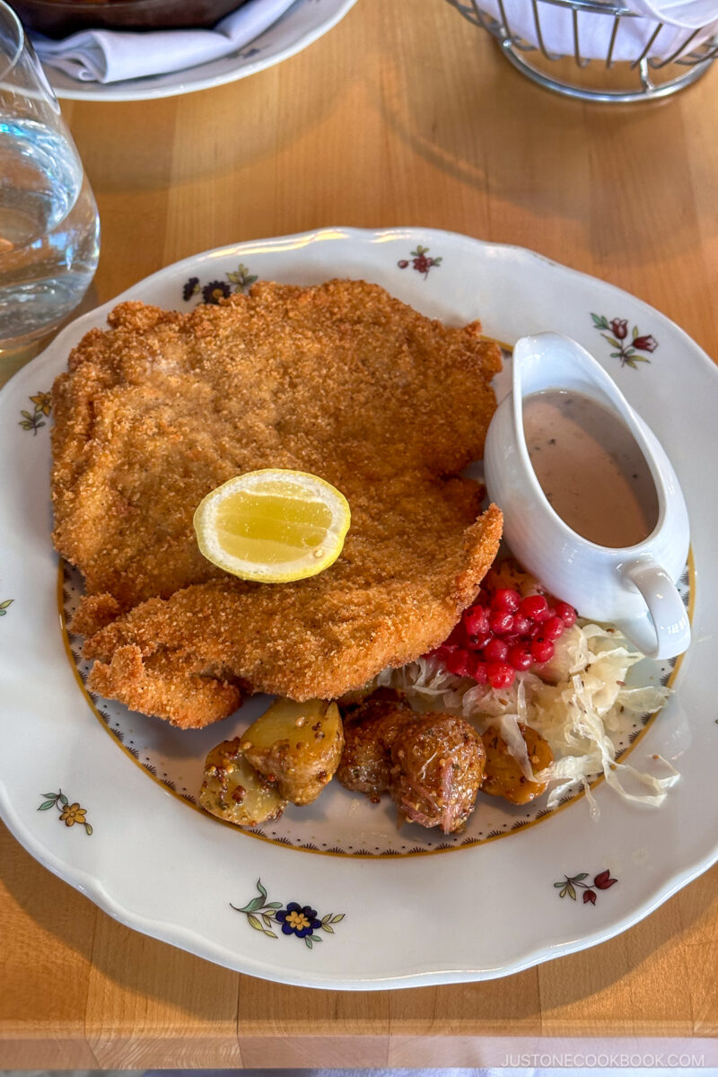 Wiener schnitzel on a plate