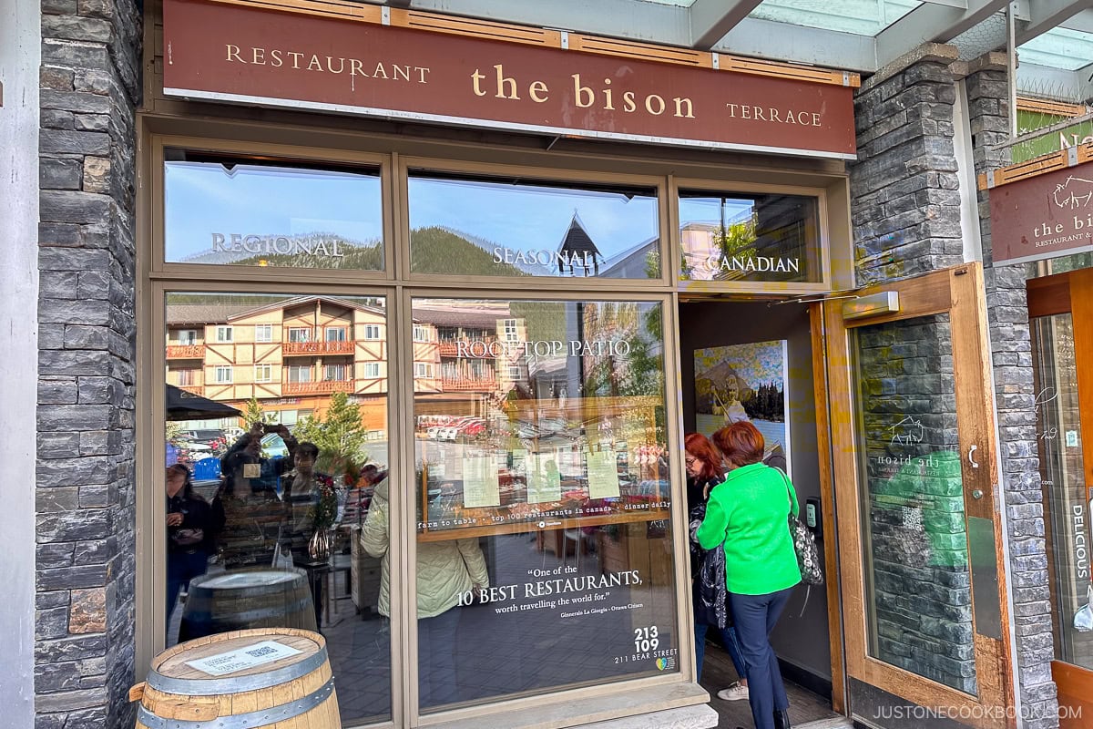 entrance to The Bison restaurant