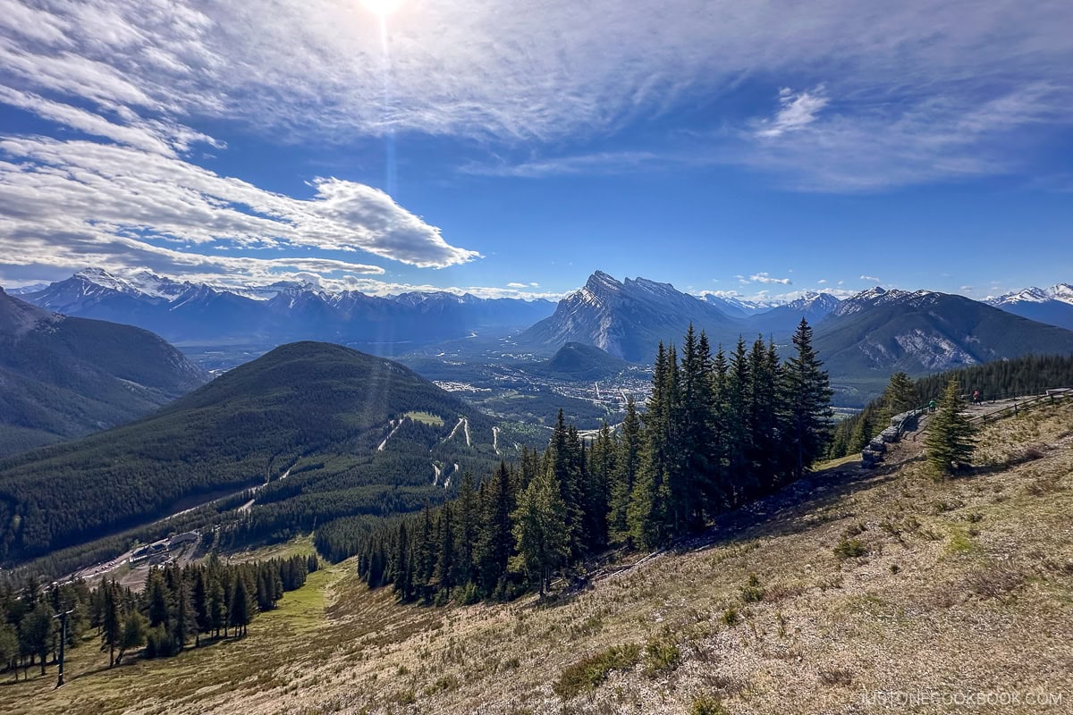 view of Banff from Mount Norquay