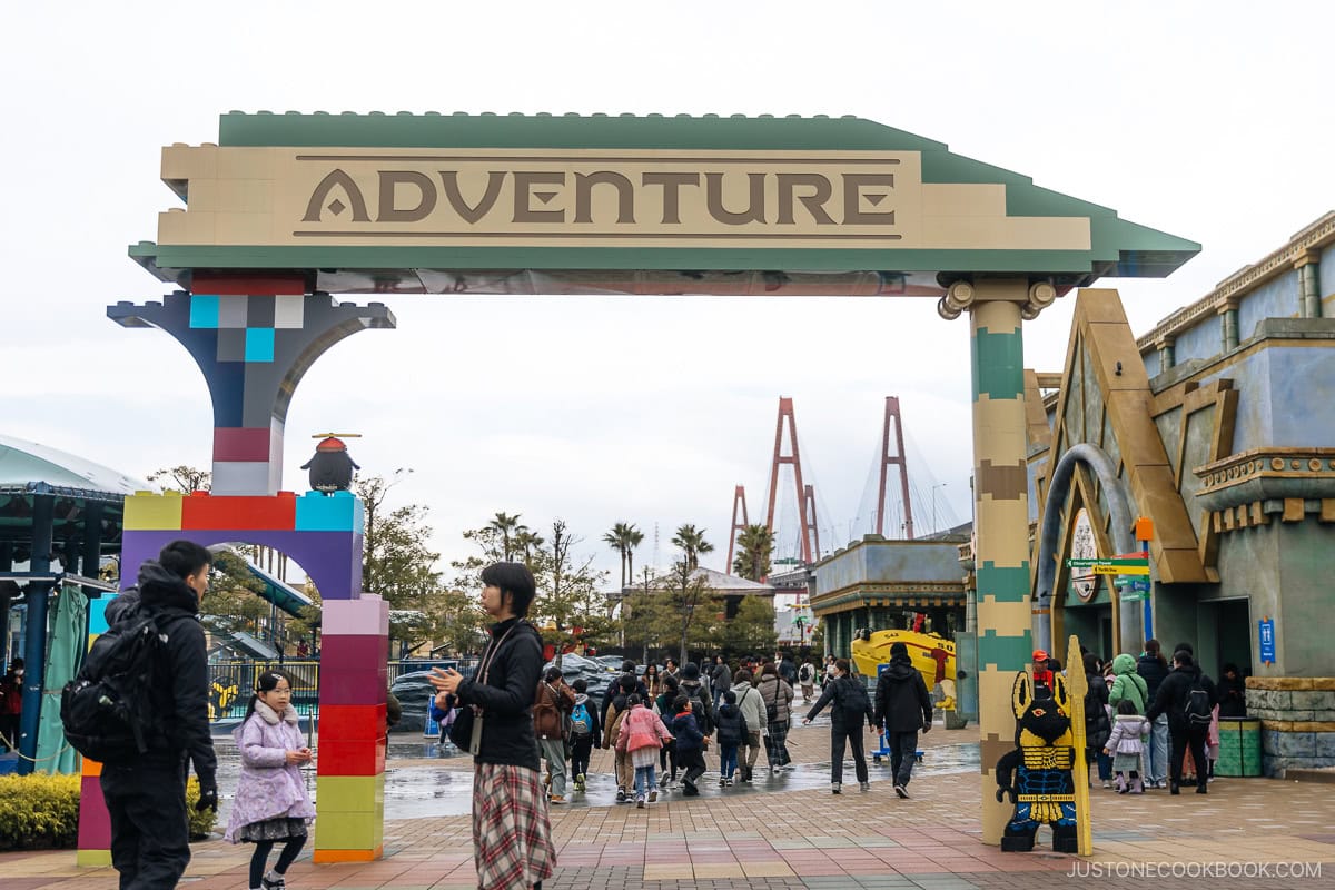 Adventure area gate in Legoland Japan
