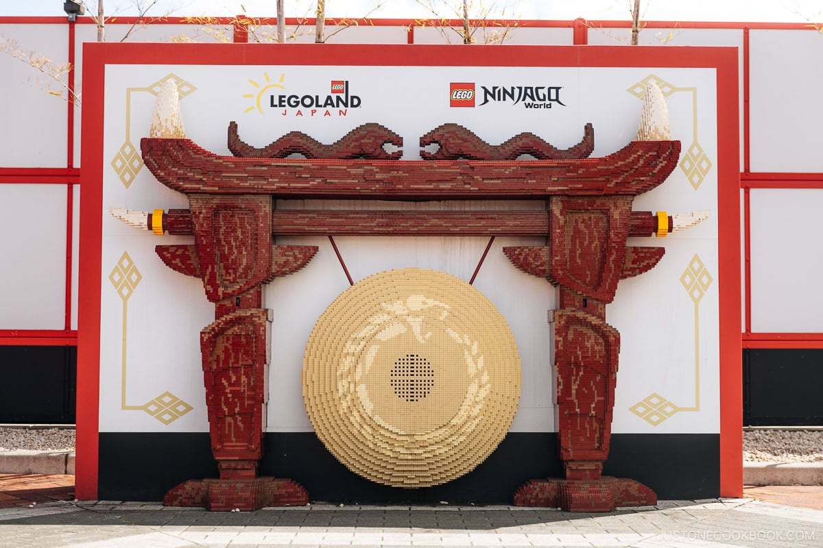 Giant gong made from Lego