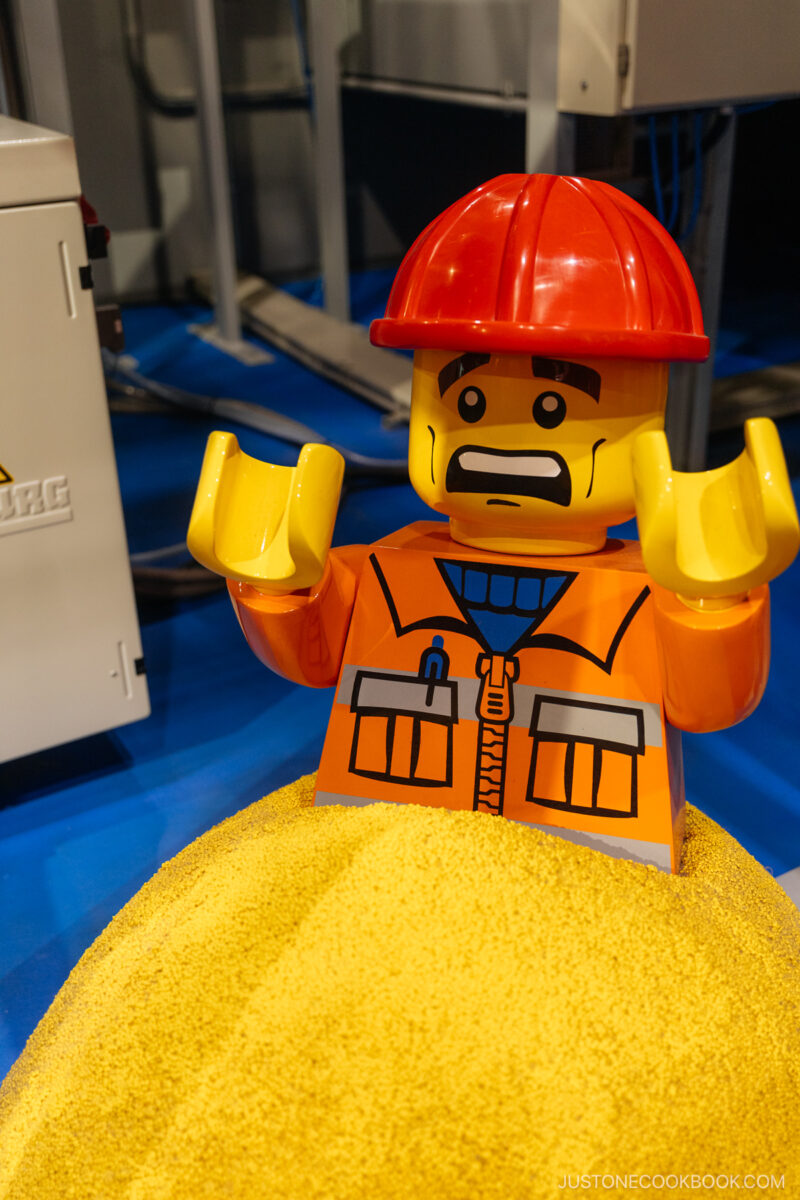 Lego character stuck in Lego bricks