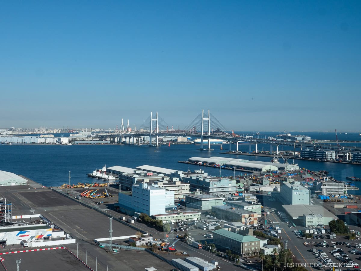 view of Yokohama Bay Bridge