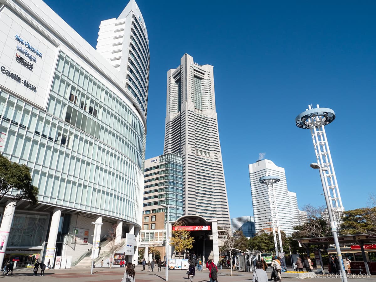 Yokohama Landmark Tower and surrounding buildings