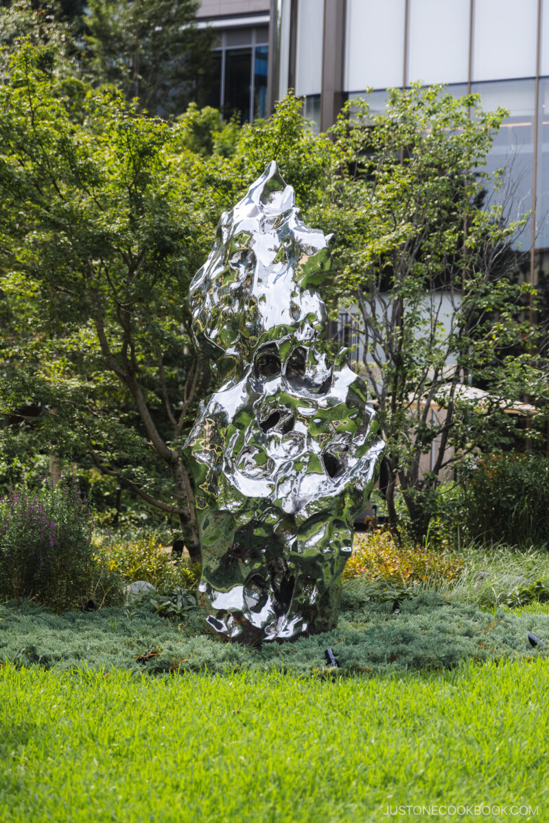 Metal abstract sculpture