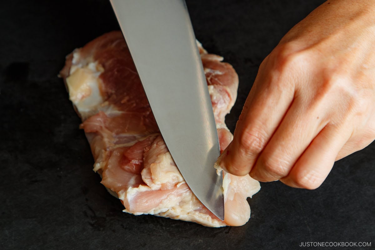 Trim the chicken